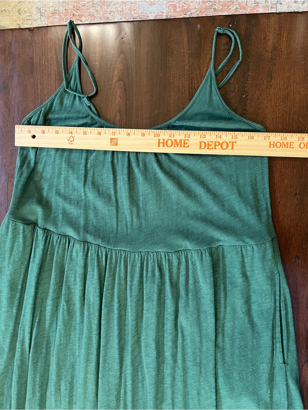 ZSupply Sleeveless Forest Green Maxi Dress with Tiered Skirt - Picture 6 of 10